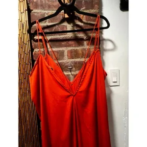 ASOS DESIGN Orange Boho Wide Leg Strappy Jumpsuit Size 12 Vacation Festival thumbnail 4