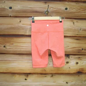 NWOT Lululemon Wunder Train High Rise Shorts 8” Crunch Warm Coral thumbnail 6