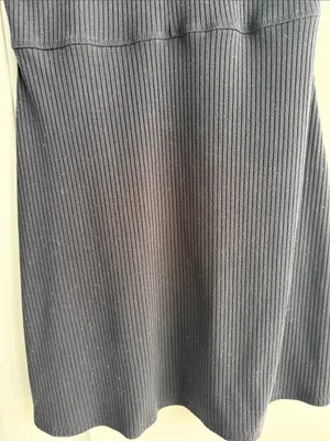 Abercrombie & Fitch Black Ribbed Fit & Flare Short Sleeve Dress thumbnail 5