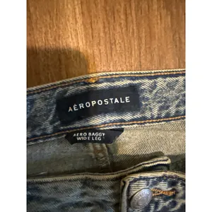 Aeropostale Aero Baggy Wide Leg Jeans Light Wash High Rise Denim Womens 14 Reg‎ thumbnail 5