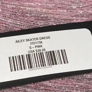 NWT Lulu's Ailey Skater Dress Pink‎ Metallic Mini thumbnail 7