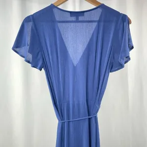 Lulus Heart of Marigold Wrap Maxi Dress‎ in Denim Blue Size Extra Small thumbnail 8