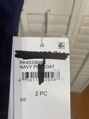 Nordstrom Navy Short Sleeve Pajama Top with White Piping thumbnail 2