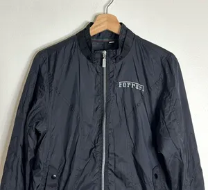 Ferrari black windbreaker style puma zip up car jacket size small nylon cars thumbnail 2