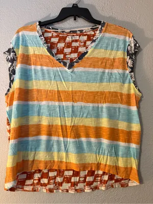 Free People Paradise City patchwork tee thumbnail 4