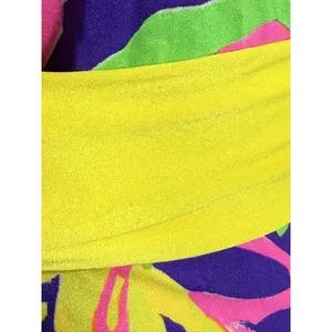 Vintage La Blanca 80s 90s One Piece Swimsuit Women’s Size 14 Neon Abstract Belt thumbnail 8