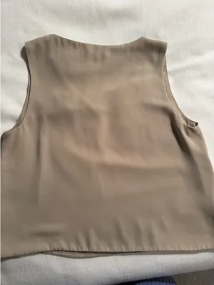 Aritzia Babaton Tan Satin Top thumbnail 3