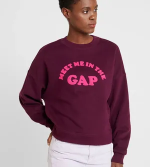 Meet Me In The GAP maroon & pink sweatshirt thumbnail 1