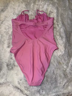 aerie Pink Underwire One-Piece Swimsuit thumbnail 2