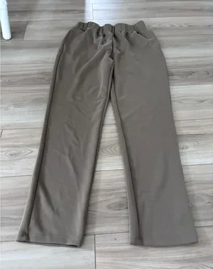 Bucked Up Women XL Taupe Brown Straight Leg Lounge Pants Elastic Waist Athletic thumbnail 1