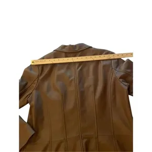 Preston & York Women’s Lambskin Leather Jacket Brown Size L thumbnail 8
