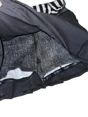 Lululemon Pace Setter Skirt Small 4 Black Burlap white Stretch Tennis Preppy thumbnail 9