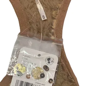 Free People All That Glitters Tank Women M Gold Sequin Mesh Racerback OB1760325 thumbnail 6