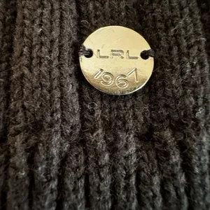 Ralph Lauren Lauren Jeans Co. Medium Black Ribbed Cotton Sweater, Crew Neck. Zip Neckline thumbnail 7