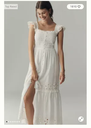 Anthropologie Eyelet Midi Dress thumbnail 2