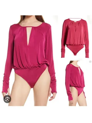 NWOT Free People Kaya Keyhole Bodysuit Size Small thumbnail 2
