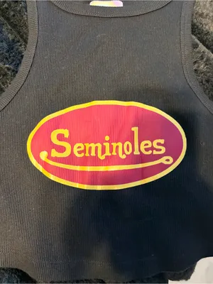 Black Tank Top with Seminoles Graphic Size XS thumbnail 2