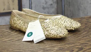 A New Day Womens Sammie Shoes Sequin Ballet Flats 94685489 Gold Yellow 9M thumbnail 1