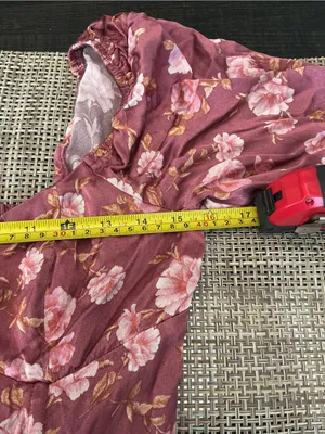 Altar’d State Floral Long Sleeve Mini Dress Mauve Size M thumbnail 8