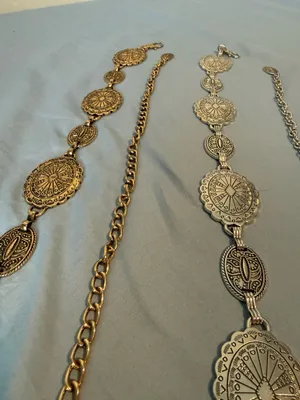 Gold & Silver metal belts thumbnail 1
