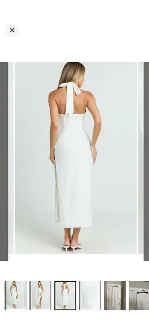 Showpo White Halter Dress thumbnail 4