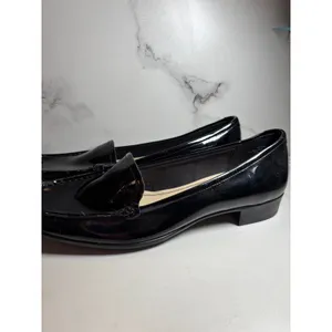 Anne Klein iFlex Black Patent Leather Loafers Moc Toe Flats AK7VAMA Womens 7.5M thumbnail 4