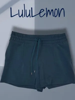 Lululemon High Rise Lounge Sweat Shorts Dark Blue Size 12 4" Inseam thumbnail 7