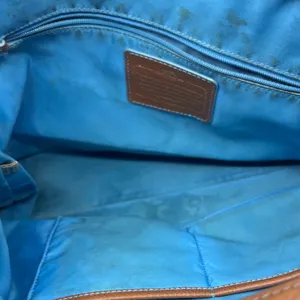 Coach Blue and Tan Tote Bag thumbnail 6