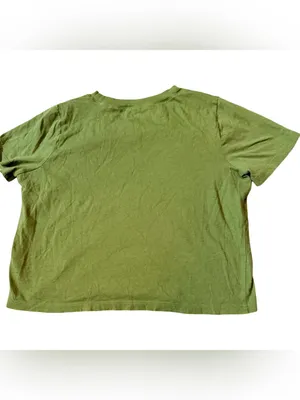 Madewell Softfade Cotton Boxy Crop Tee | XS | Olive Green thumbnail 2