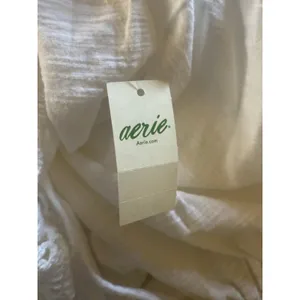 Aerie White Boho Crochet Bodice Midi Dress Sleeveless Flowy Summer Beach M NWT thumbnail 7