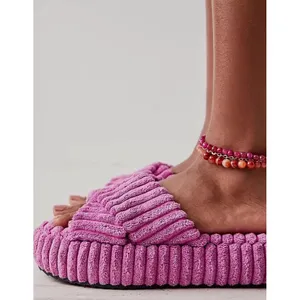 NWOB Free People Two Days in Ibiza Terry‎ Platfrom Slide Sandals Orchid size 9.5 thumbnail 10