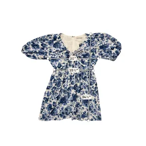 NWT Abercrombie Floral Poplin Mini Dress Puff Sleeve Large Blue Cottage Coquette thumbnail 8