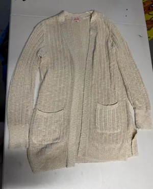 Redy Cream Open-Front Ribbed Women's Sweater Cardigan Size Small EUC thumbnail 1