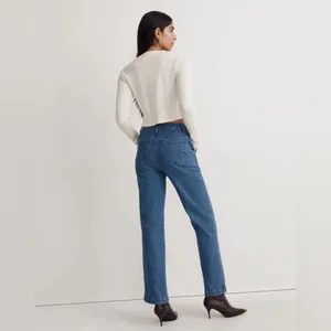 MADEWELL The Perfect Vintage Jean in Medium Indigo Wash: Seamed Edition Size 28 thumbnail 3