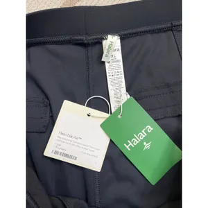 HALARA black Cropped Wide Leg Pleated Pull On Pants XL NWT Pockets 02820584 thumbnail 4