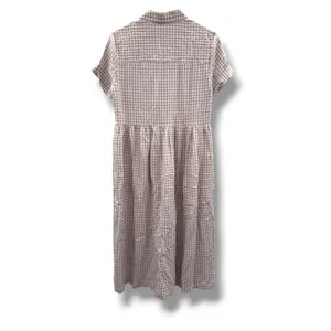 Urban‎ Outfitters Laila Seersucker Midi Dress Womens M Pink Gingham Cottagecore thumbnail 3