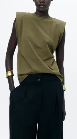 ZARA Shoulder Pad Tank Top thumbnail 1