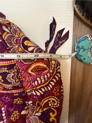 Vera Bradley Safari Sunset Paisley Design Medium Duffel Bag Purple Orange thumbnail 9