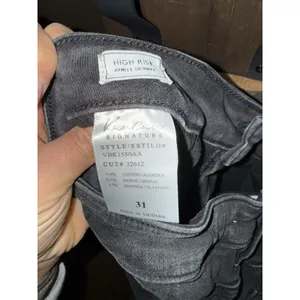 KanCan High Rise Ankle‎ Skinny Jeans Women's Sz 31 Washed Black Distressed thumbnail 5