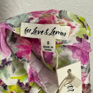 For Love & Lemons Paulina Floral Rose Fiber Mini Dress Size Small NWT thumbnail 5
