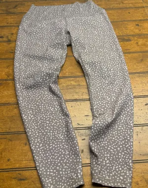 RBX Active Leggings Women Size M M‎ Grey White Speckled Print Athleisure thumbnail 1