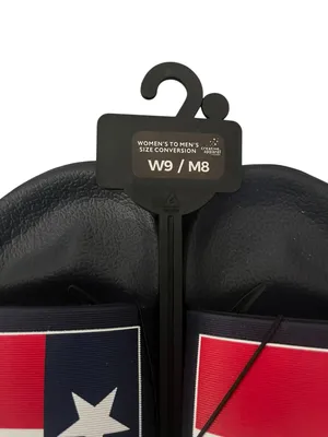 NWT Texas Flag Slip On Slider Sandals Navy Unisex W9/M8 Everyday Beachwear Pool thumbnail 5