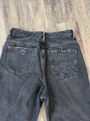 BDG Urban Outfitters Black Flare Leg Raw Hem Crop Women’s Jeans, size 29 ^ thumbnail 10