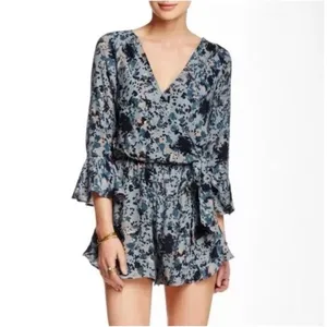 free people all the right ruffles romper floral print thumbnail 8