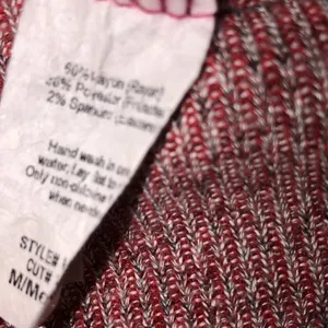 Le Lis medium red striped sweater knit cardigan thumbnail 3