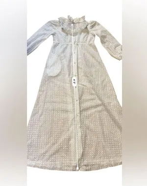 Vtg Juli Jr of Slumbertog Sheer Long Blanket Robe 1 Pocket Button Front Size 7 thumbnail 14