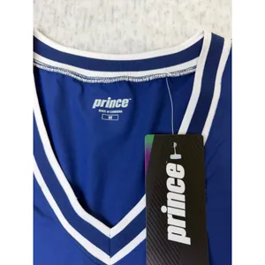 Prince Womens Fashion V Tank Navy Blue Athletic Tennis Top UPF 50+ Medium NEW thumbnail 4