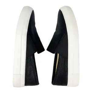 Vince‎ Camuto Kanesya Black Perforated Leather Platform Slip On Sneakers Size 7 thumbnail 9