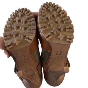 Tory Burch Oren Peep Toe‎ Booties Olive Brown Leather 8 thumbnail 6
