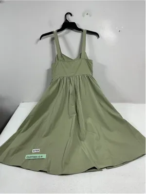 Womans NWT Shein Sun Dress Midi Large Green thumbnail 2